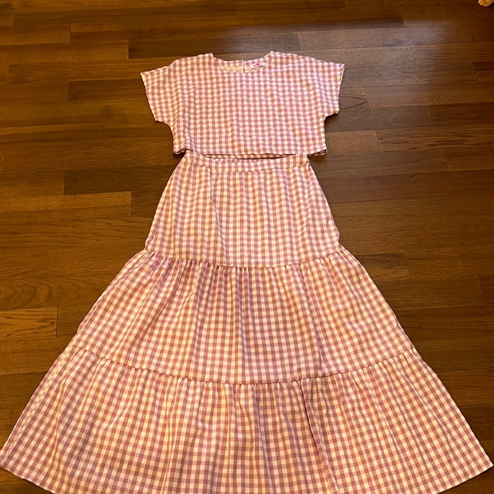 Purple and white gingham Buddy Love set.